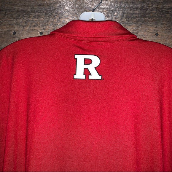 Men’s 3XL ADIDAS CLIMALITE Red RUTGERS UNIVERSITY Athletic Polo Shirt NWOTS 3X - Picture 6 of 12
